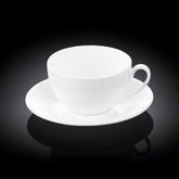 Wilmax Teetasse mit Untertasse – 400 ml – Hochwertiges Porzellan – WL-993191/AB